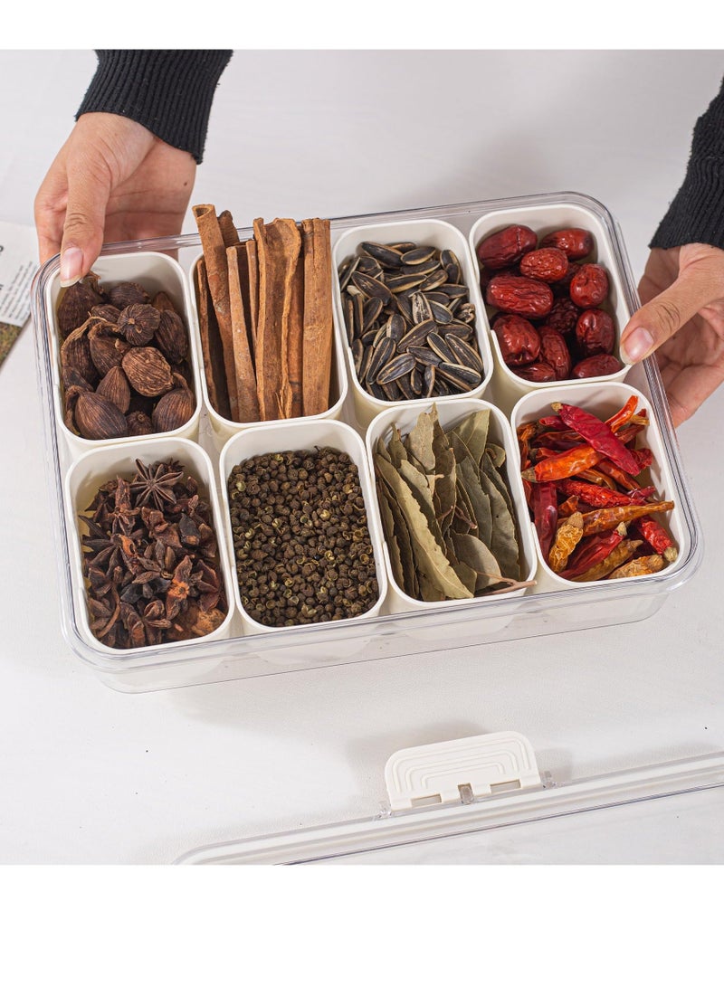 Divided Serving Tray with Lid and Handle - Snack Charcuterie Container for Portable Snack Platters - Clear Organizer for Candy, Fruits, Nuts, and Snacks - Great for Parties and Entertaining - Image 4