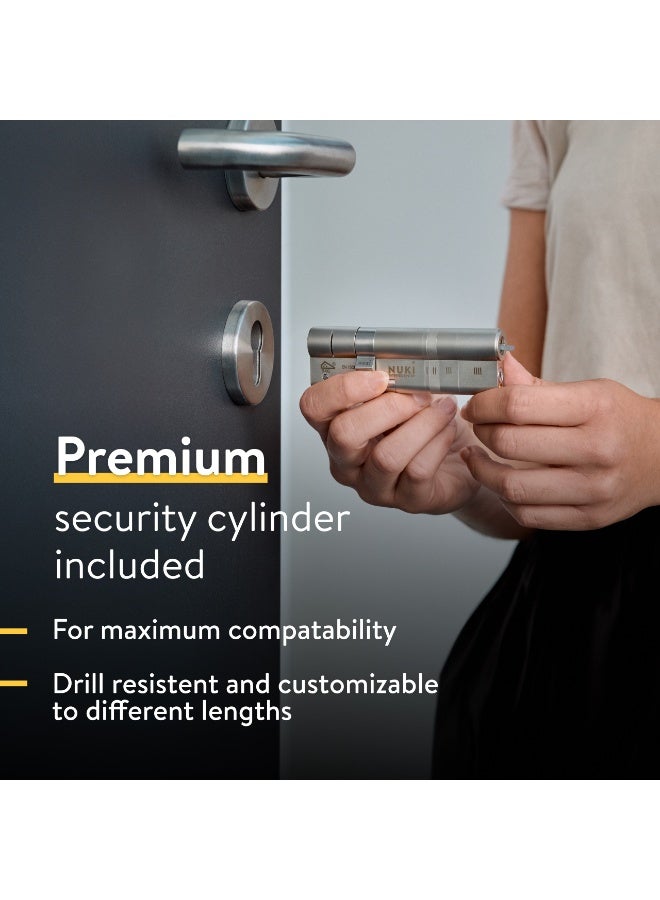 Nuki Smart Lock Ultra Electronic Door Lock with Integrated Universal Cylinder - Image 4