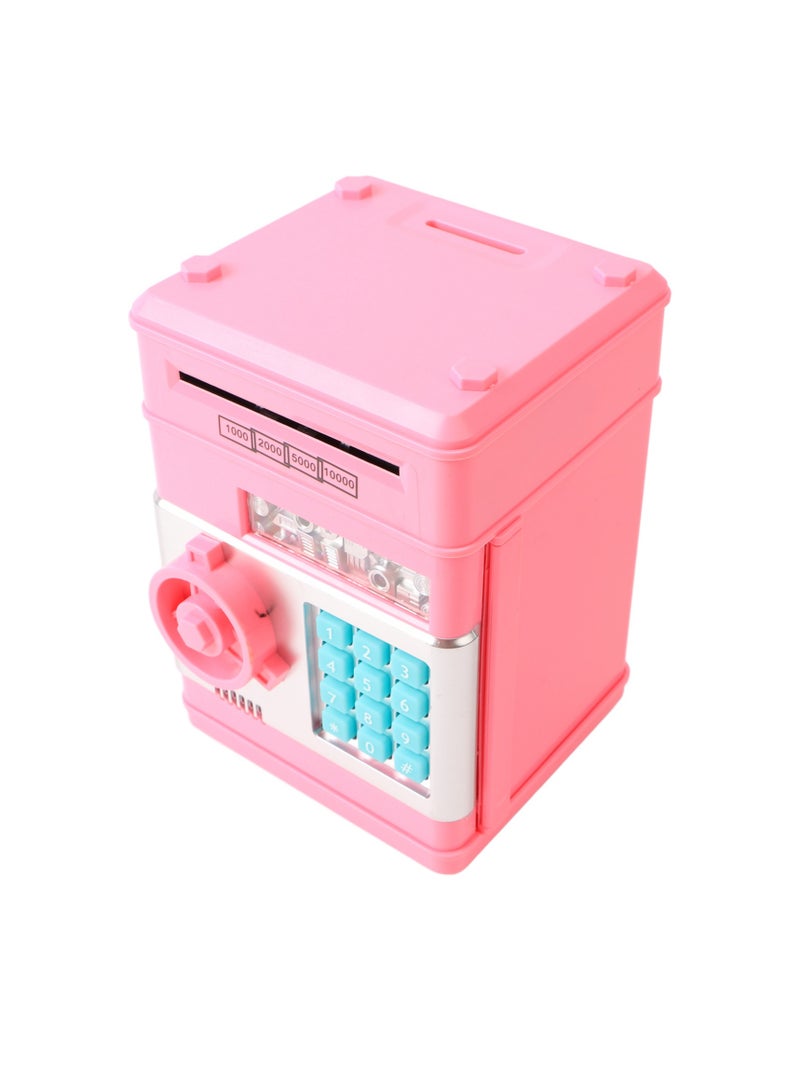 فيلوز صندوق نقود للأطفال، آمن مقلد، صندوق عملات معدنية بقفل بكلمة مرور، وردي - Image 5