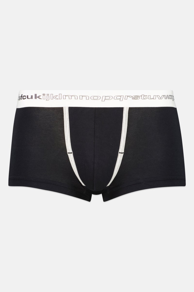 French Connection Men Brand Logo Boxer Brief, Black/White - Image 1