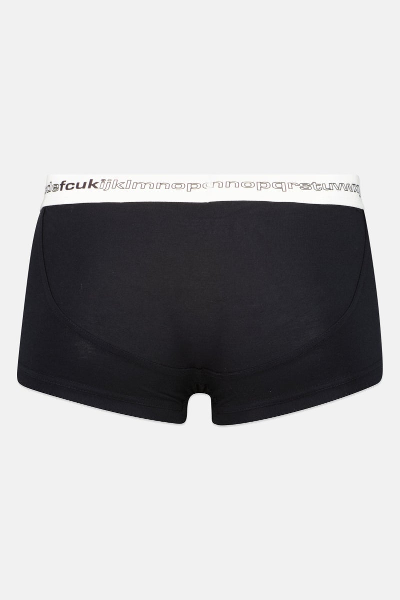 French Connection Men Brand Logo Boxer Brief, Black/White - Image 2