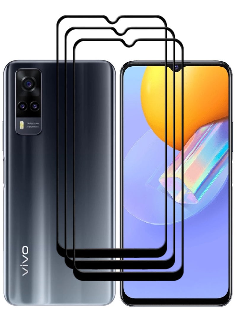 ACLIX 3 Pieces Antistatic ESD Dustproof Premium Quality High Definition Tempered Glass Screen Protector Designed For vivo Y51 (2020) - Image 1