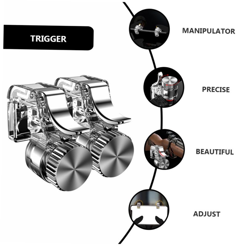 Portable Mobile Game Triggers Fire Buttons Lightweight Gaming Accessories Compatible with Rs - Image 3