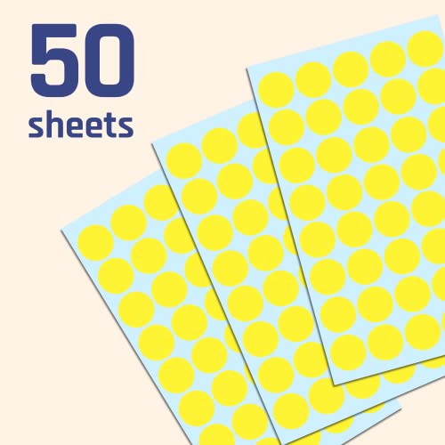 TownStix 2000 Pack, 3/4" Round Dot Stickers Circle Labels - Yellow - Image 3
