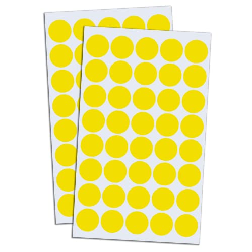 TownStix 2000 Pack, 3/4" Round Dot Stickers Circle Labels - Yellow - Image 1
