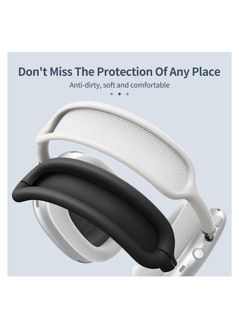 SYOSI - Silicone Case Cover for AirPods Max Headphones Anti Scratch Ear Cups Cover and Headband Cover for AirPods Max Accessories Skin Protector Accessories Black - Image 1