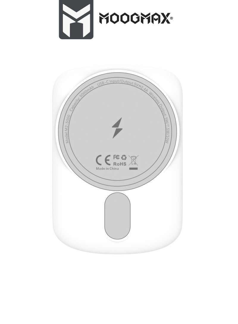 5000mAh Ferma Magnetic wireless (MagSafe) power bank ,supports fast charging, compatible with Apple, Samsung, Huawei, and Xiaomi devices.Only suitable for phones that support wireless charging