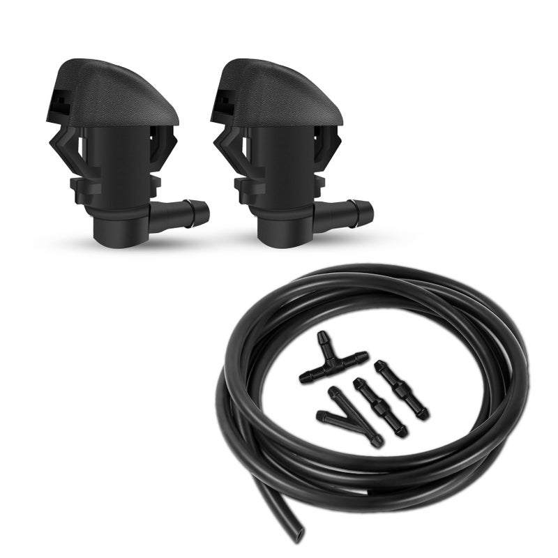 Tecledsn Windshield Washer Nozzles Kit Front Windshield Wiper Spray Nozzles with Washer Fluid Hose Connector Windshield Washer Nozzles Wiper Spray for Pilot 20092012 2014 2015 Replaces 76810SZAA01ZA - Image 3