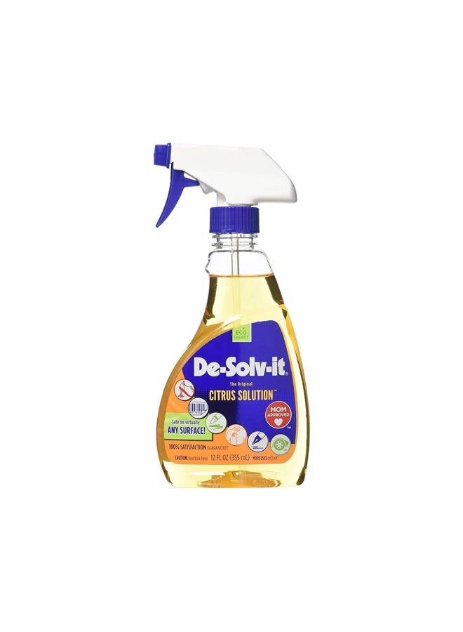 De-Solv-It Orange-Sol De-Solv-It Citrus Solution - Odor & Stain Remover for Cloth, Wood, Glass & More, 12-Ounce - Image 1