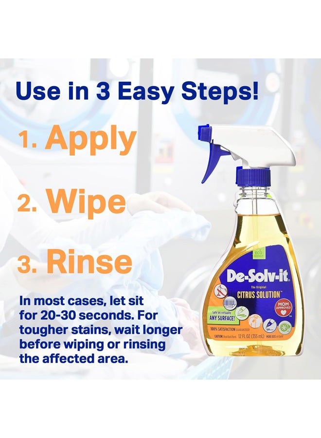 De-Solv-It Orange-Sol De-Solv-It Citrus Solution - Odor & Stain Remover for Cloth, Wood, Glass & More, 12-Ounce - Image 4