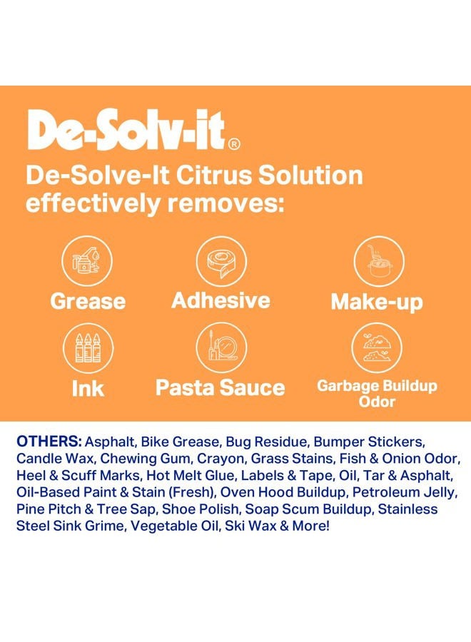 De-Solv-It Orange-Sol De-Solv-It Citrus Solution - Odor & Stain Remover for Cloth, Wood, Glass & More, 12-Ounce - Image 5