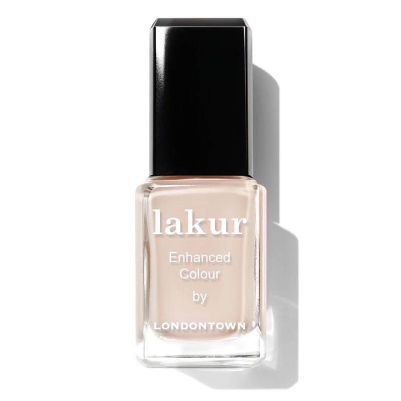 LONDONTOWN lakur Nail Polish - Chip-Resistant, Non-Toxic, Conditions & Hydrates Nails | Glossy Natural Beige, Linen, .40 fl oz - Image 1