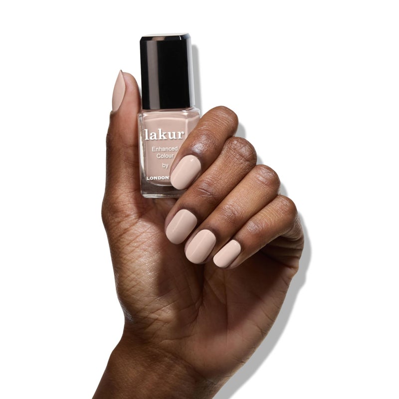 LONDONTOWN lakur Nail Polish - Chip-Resistant, Non-Toxic, Conditions & Hydrates Nails | Glossy Natural Beige, Linen, .40 fl oz - Image 3