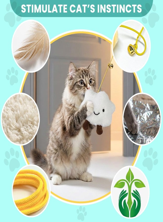 Cotkkstt 12Pack Hanging Cat Toy for Bored Indoor Cats. Interactive Cat Toy Set with Cat Wand Toy Styles,Cat Feather Toy Refill and Cat Toys for Indoor Cats for Play Exercise - Image 4