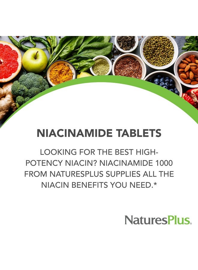 Nature's Plus Naturesplus Niacinamide 1000 Mg 90 Sustained Release Tablets Pack Of 2 Supports Immune & Skin Health Energy Production & Brain Function Vegetarian Gluten Free 180 Total Servings - Image 4