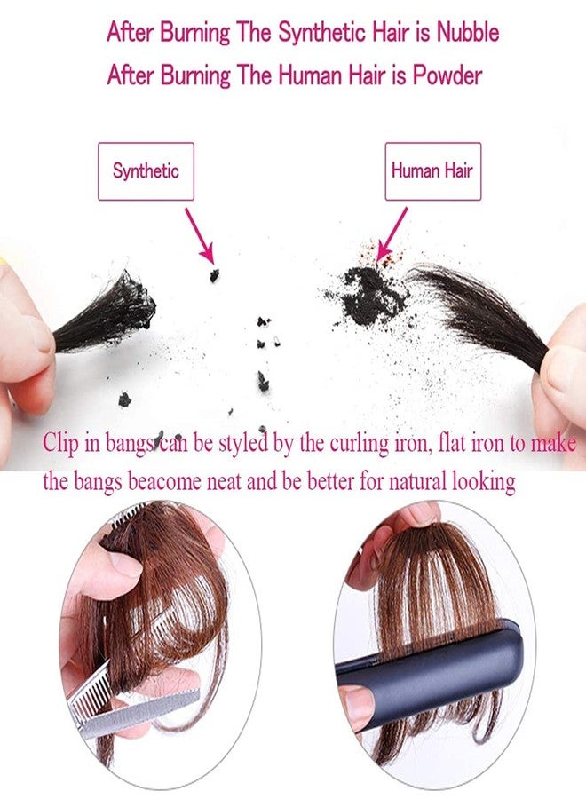 GLAN Front Bangs Hair Extensions Clip on Hair Extensions For Women Hair Bangs Front Hair Extensions for Girls Fringes Hair Extensions Natural Black Brown - Image 3