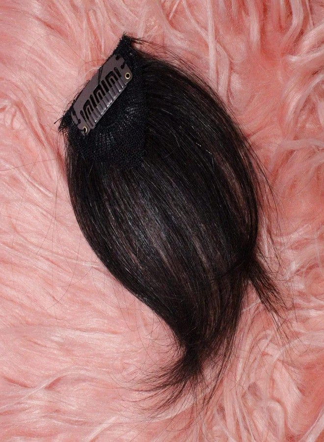 GLAN Front Bangs Hair Extensions Clip on Hair Extensions For Women Hair Bangs Front Hair Extensions for Girls Fringes Hair Extensions Natural Black Brown - Image 5