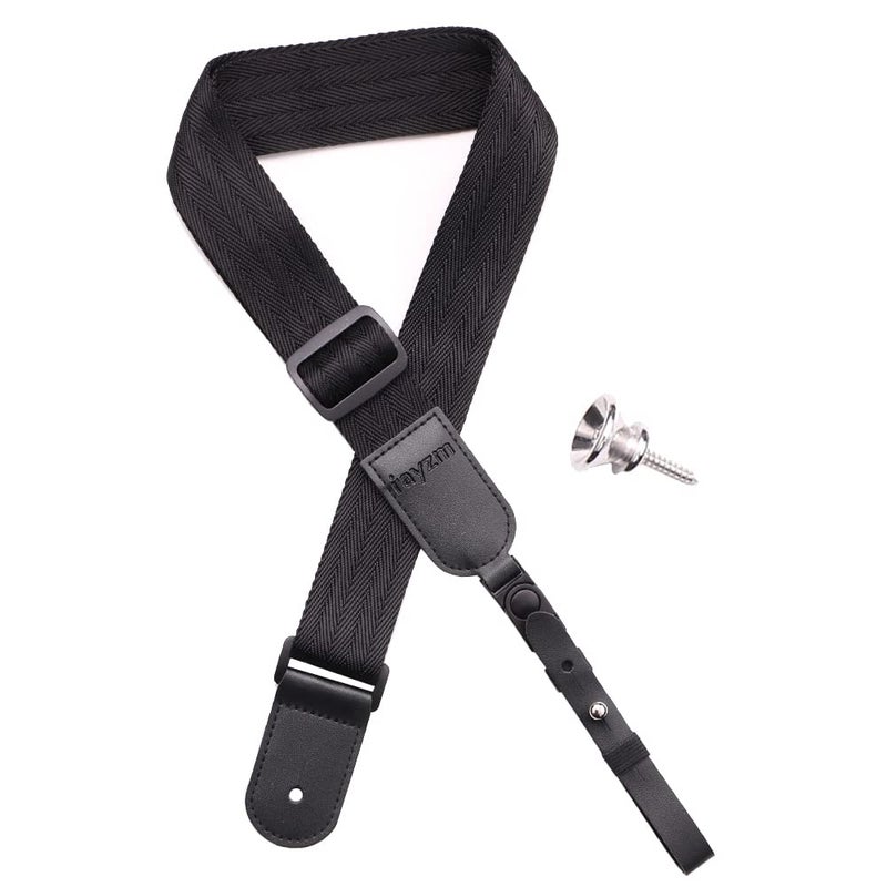 Rayzm Ukulele Strap, Soft Non-slip Nylon Shoulder Strap for Ukulele or Small Size Guitar, Length Adjustable, a Metal End-Pin Included - Image 1