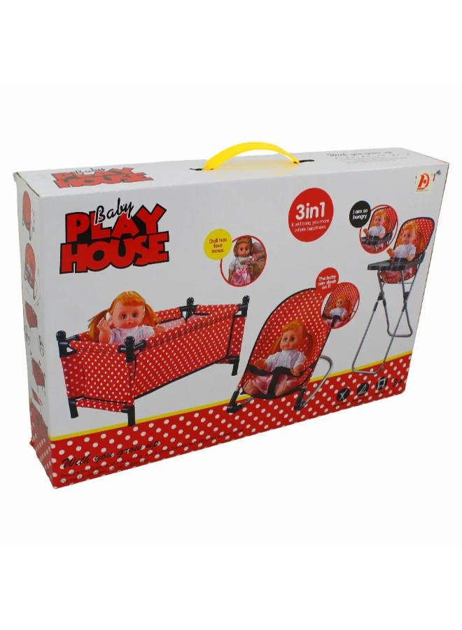 OKO 3-in-1 Baby Play House – Red - Image 3