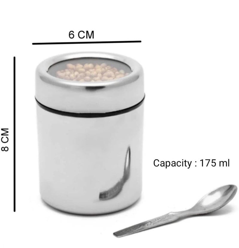 VISAXMI Premium Stainless Steel Masala Box | 7 in 1 Masala Dabba | Steel Spice Box | Masala Container for Kitchen | 20.5cm Diameter - Image 5