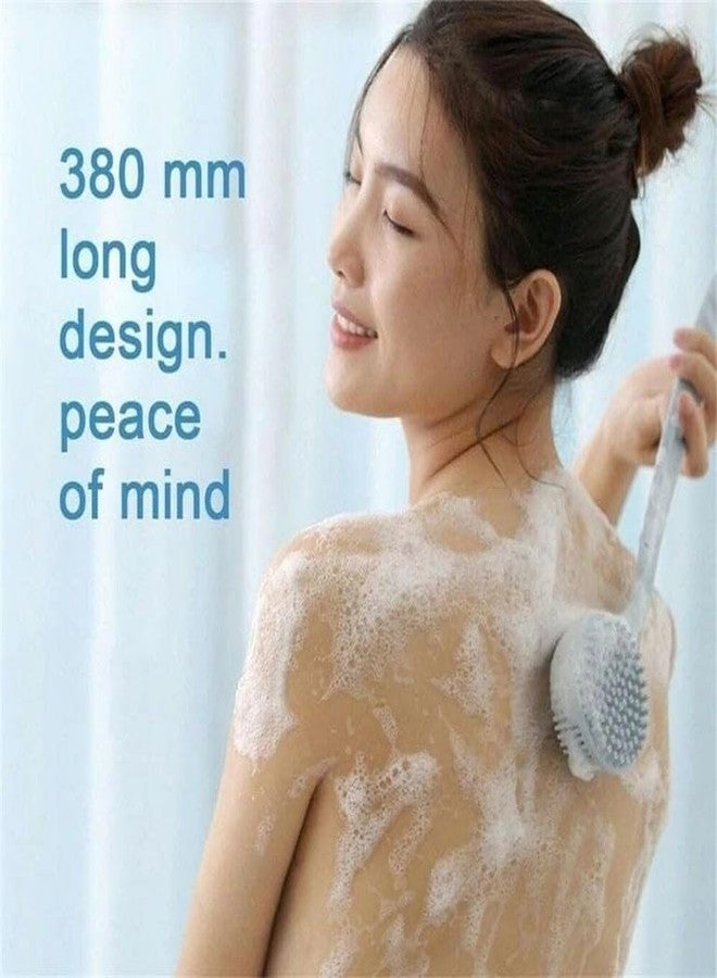 Mforall Silicone Back Scrubber Soft Bath Brush with long handle for Shower & Bath, Shower Brush, Body Brush BPA-Free (Pack Of, 1, count) - Image 2