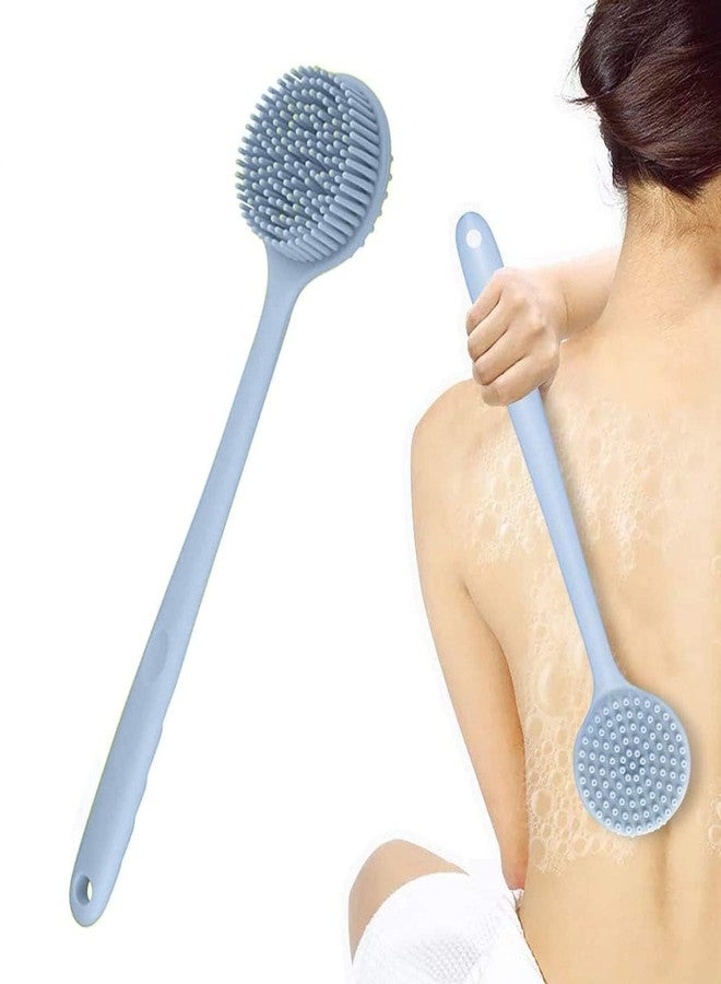 Mforall Silicone Back Scrubber Soft Bath Brush with long handle for Shower & Bath, Shower Brush, Body Brush BPA-Free (Pack Of, 1, count) - Image 1