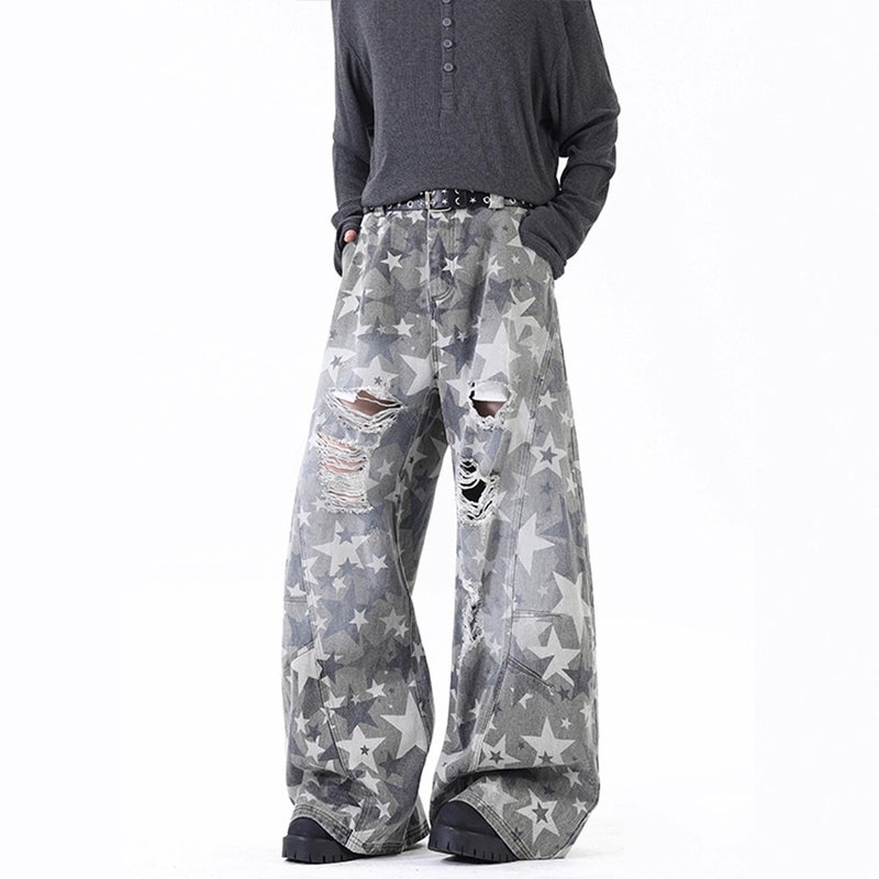 Unisex Classic Denim Jeans Loose Fit Daily Outdoor Wear - Image 4