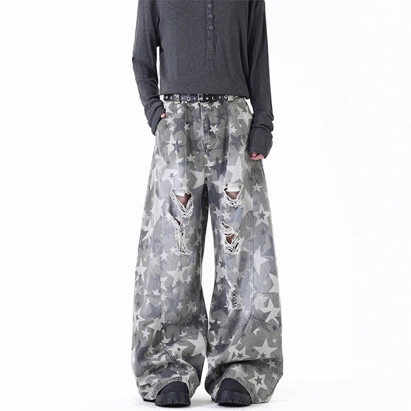 Unisex Classic Denim Jeans Loose Fit Daily Outdoor Wear - Image 2