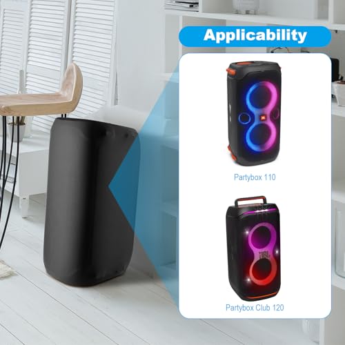 TXEsign Dust Cover Case for JBL PartyBox 110/JBL PartyBox Club 120 - Portable Party Speaker, Protective Cover w Elastic Band Protective Dust Case for JBL Speaker - Image 3