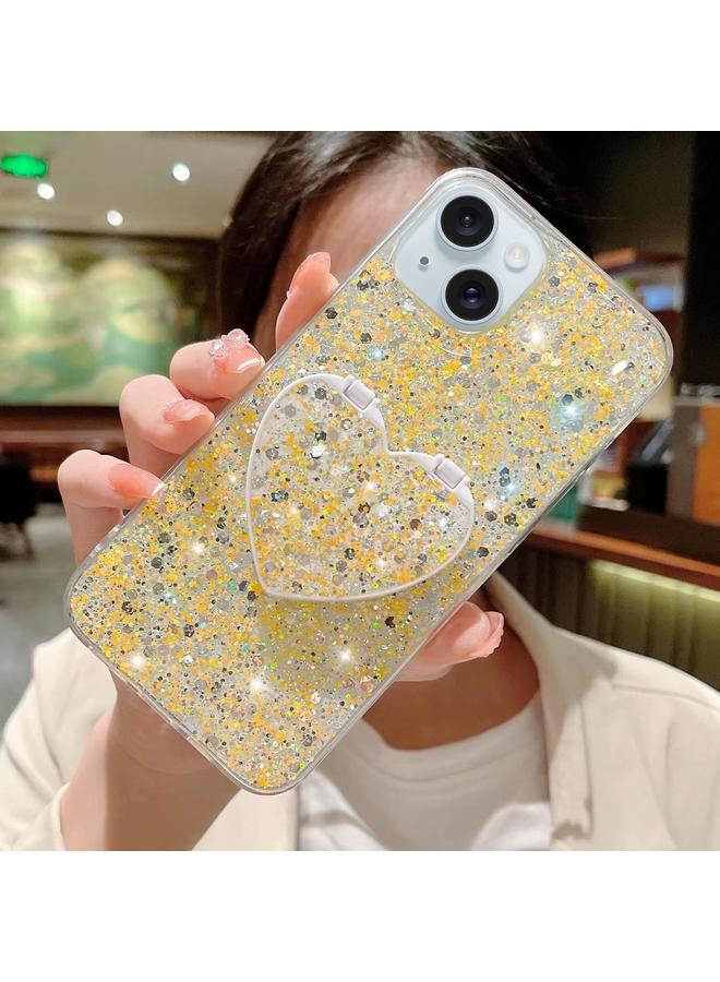 Zaboon Case For iPhone 13 mini Starry Sequin Mirror Stand Epoxy TPU Phone Case - Image 1