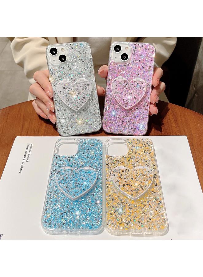 Zaboon Case For iPhone 13 mini Starry Sequin Mirror Stand Epoxy TPU Phone Case - Image 2