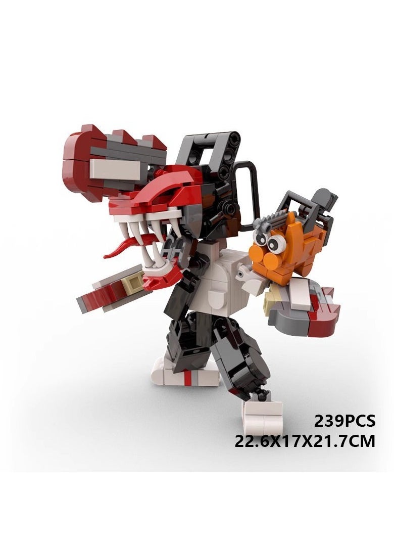 General Compatible with LEGO Chainsaw Man BrickHeadz 3D peripherals Demon Bopochita toy  - Image 1
