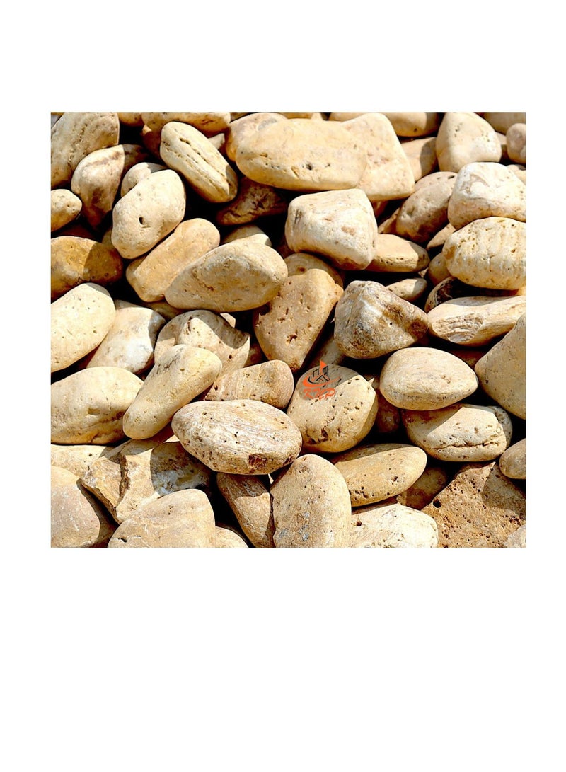 KNP Yellow Forest River Stone Natural Garden Material 5-8 cm 5kg - Image 1