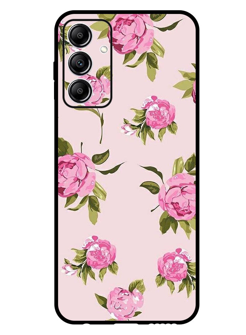 Theodor Protective Case Anti Scratch Shock Proof Bumper Cover For Samsung Galaxy A15 5G Hand Painting Pink Flower - Image 1