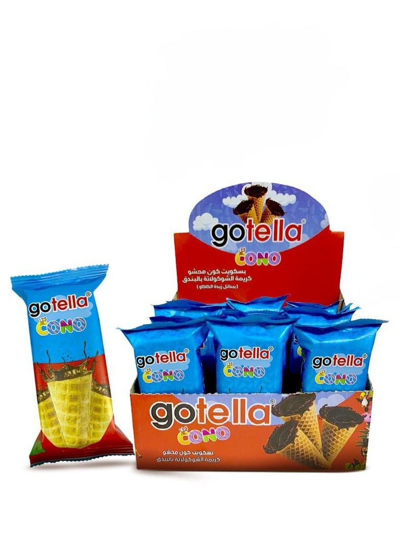 gotella Cone Biscuits Filled With Chocolate Spread 25 gm Pack 12 Pieces - pzsku/Z69A0B01B4C1CC3C6075AZ/45/_/1736678375/3df61654-f146-4afe-864f-3f1dad7d1469