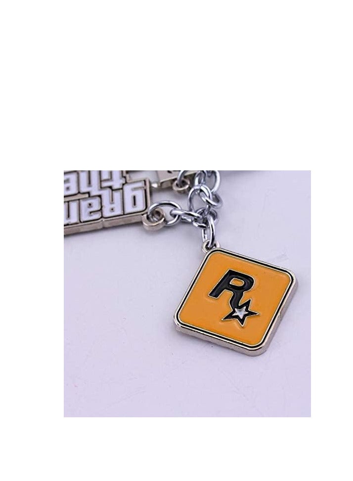 ECVV سلسلة مفاتيح سيارة سرقة السيارات باللون الفضي/الأصفر/الأبيض - Image 4