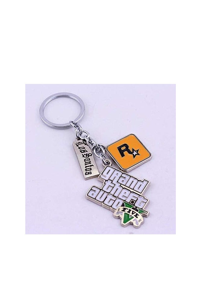 ECVV سلسلة مفاتيح سيارة سرقة السيارات باللون الفضي/الأصفر/الأبيض - Image 2