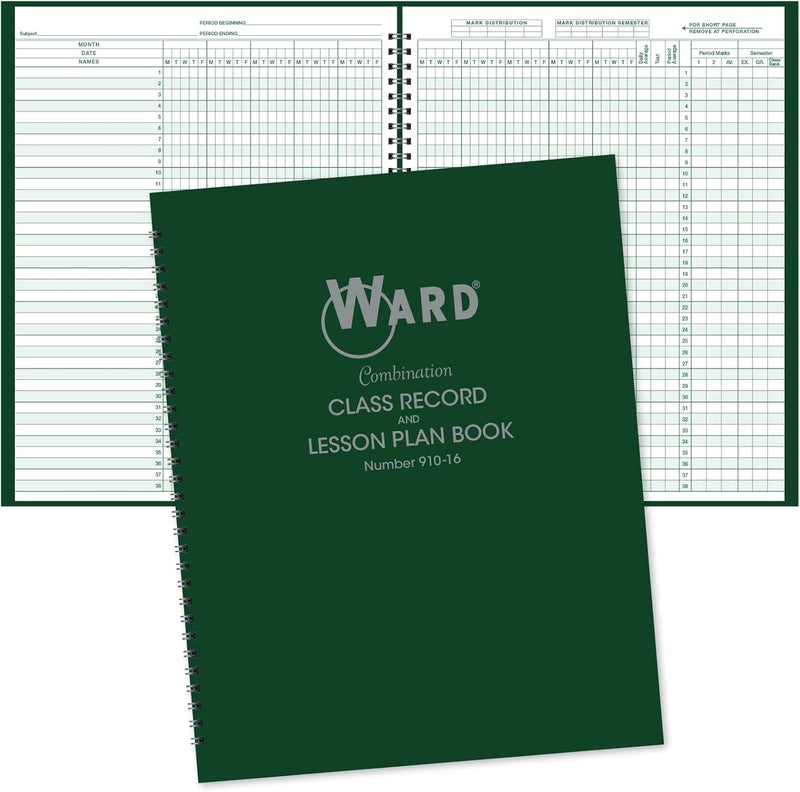 WARD Combination 9-10 Week Class Record + 6 Period Lesson Plan Book - Image 1