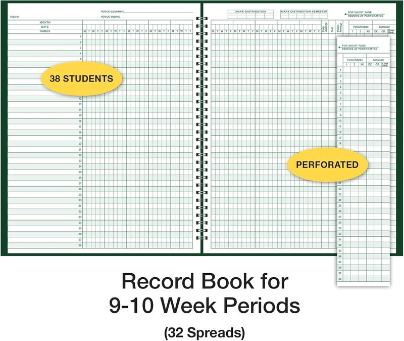 WARD Combination 9-10 Week Class Record + 6 Period Lesson Plan Book - Image 2