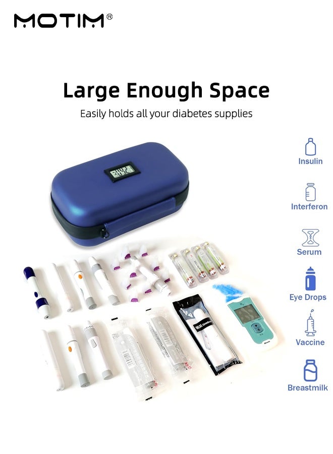 Motim 24h Insulin Cooler Travel Case with Temperature Display, TSA Approved Fridge Medicine Cooler Diabetes Travel Storage Case with 2 Ice Pack, for Diabetic Organize Supplies  for Daily Life Trip - Image 2