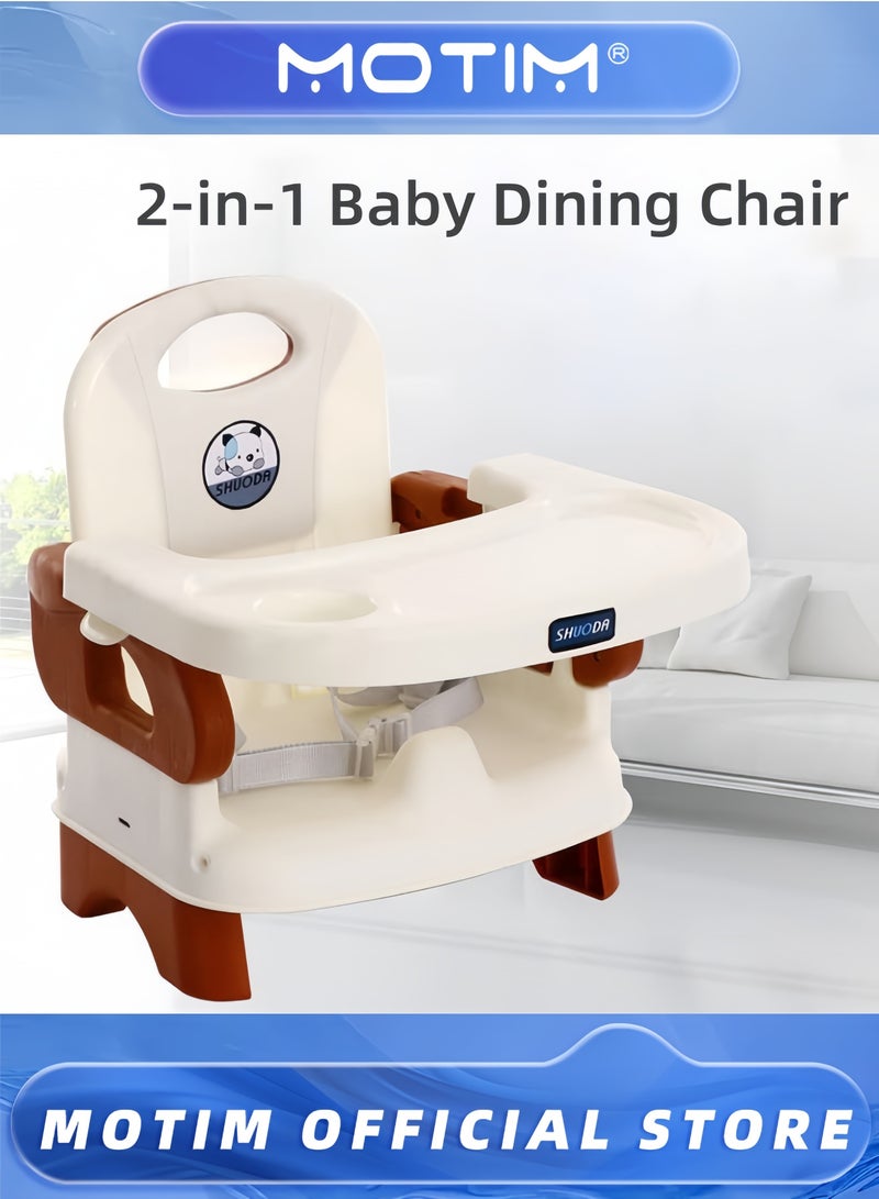 Motim Baby Dining Chair 2-in-1 Booster Feeding and Floor Seat with Self-Storing Tray 3-Point Harness Removable Tray - Image 5