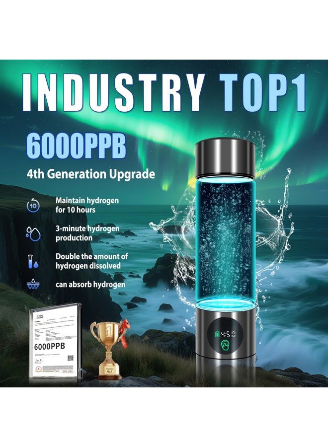 Clcepore 5.0 New Upgraded Hydrogen Water Bottle - Concentration Up To 6000 Ppb【Sgs-Certified Generator】 2025 Spe/Pem Technology Odorless Double Content For Sports/Home/Office/Travel - Image 3