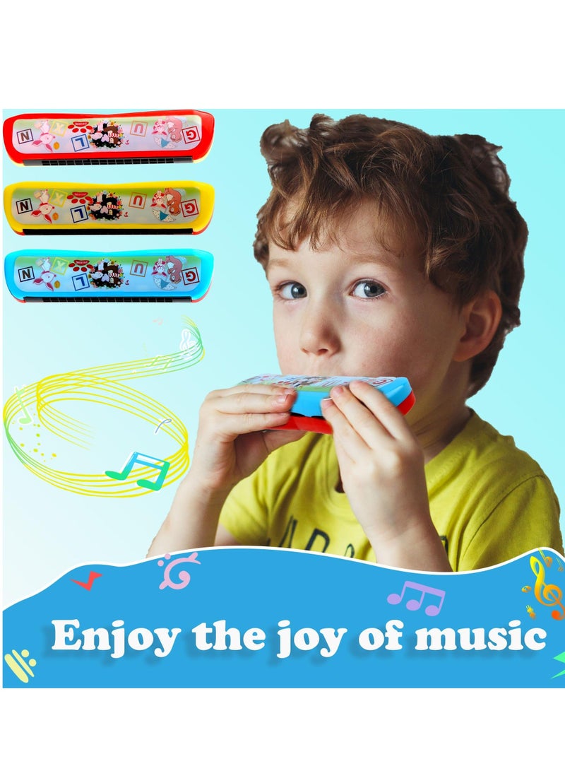 Generic 6 PCS Harmonica for Kids, Lightweight Cartoon Harmonica with Double Row of 16 Holes, Harmonica for Toddler, Kids, Adult Beginners' Musical Instrument Toy Gift (3 Colors)  - Image 4