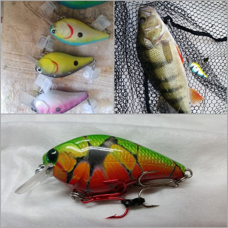 wLure 10 Blank Unpainted Crankbait Wide Wobble Slow Floating 1.5 Model Fishing Lures with Free Eyes UPHC15 - Image 5