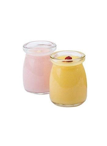 Shopfork Shopfork Clear Glass Jars with Lids Yogurt Jars Pudding Jar with Lid Transparent Glass Jars for Yogurt Maker and Milk, Parfait | Gift for Family and Friends | Glass jar for Gift (SET OF 2)  - Image 5