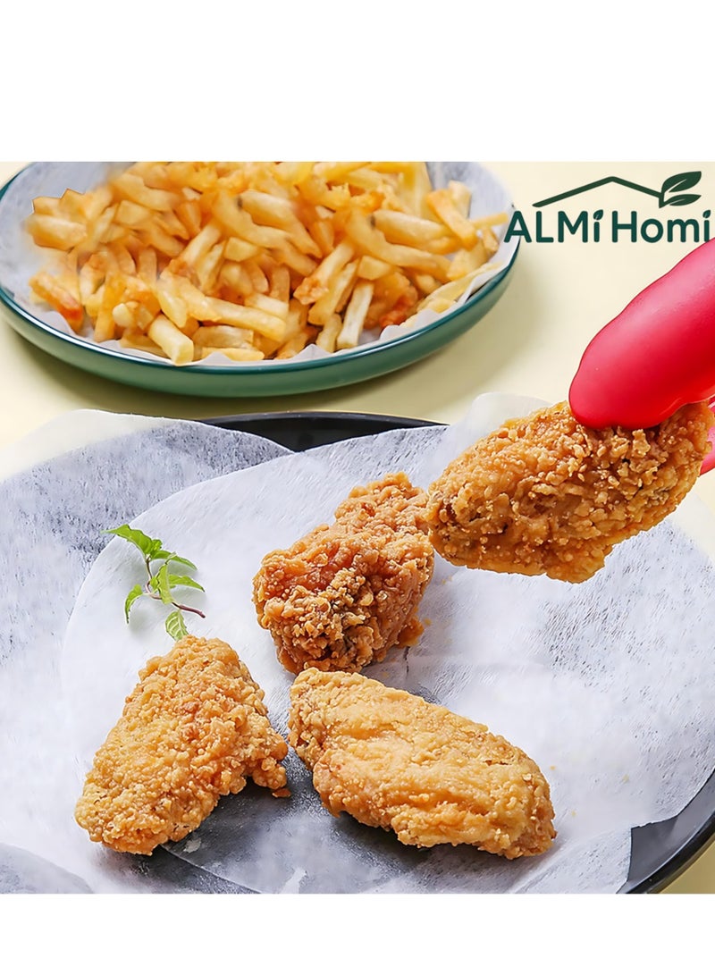 ALMiHomi 50PCS Oil Absorbing Paper for Cooking - Food Grade Hydrophilic Membrane Filter, Disposable Oil Blotting Sheets for Soup, Fried Food, and Baking - Kitchen Grease Absorber, Easy to Use & Mess-Free - Image 1