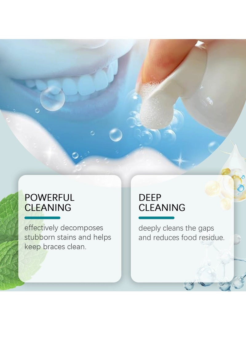 ORALHOE 50 مل رغوة منظف مثبت الأسنان، رغوة تبييض، رغوة تنظيف بيضاء، منظف مثبت أبيض للمثبتات، المثبتات وأجهزة الحماية الليلية للأسنان، صواني الفم للحماية الليلية - Image 3