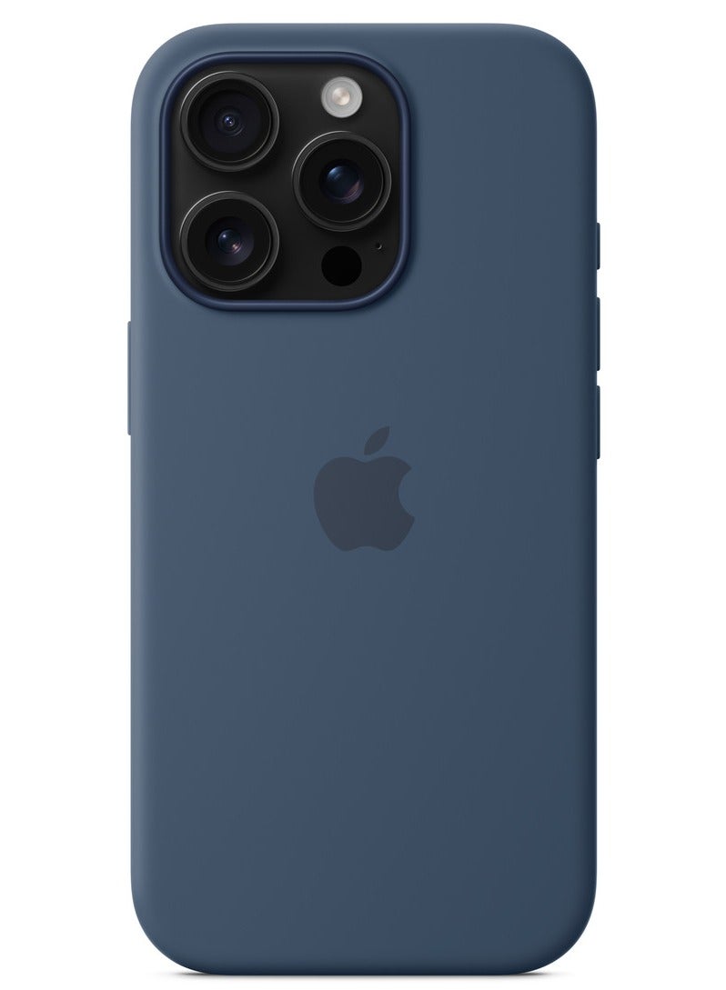 سيليكون غطاء حماية سيليكون لهاتف iPhone 16 Pro Max مع MagSafe – دينم - Image 1