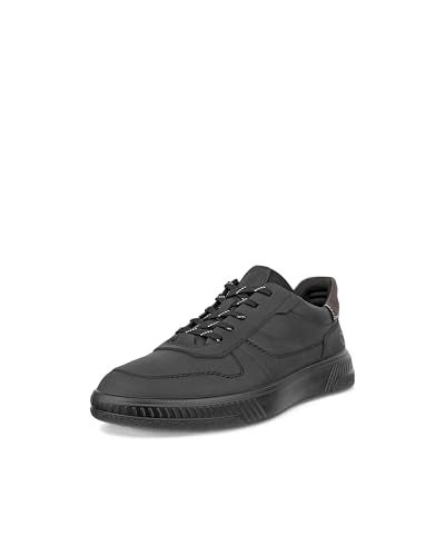 ECCO Men's Move Casual Lace Up Sneaker, Black/Magnet Suede, 8-8.5 - Image 1