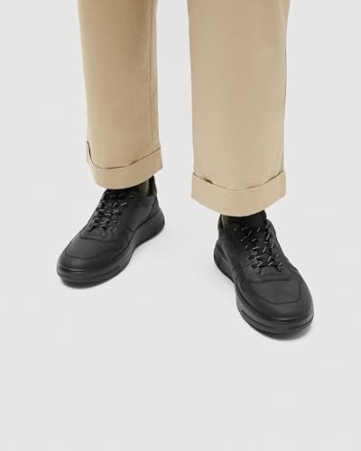 ECCO Men's Move Casual Lace Up Sneaker, Black/Magnet Suede, 8-8.5 - Image 2